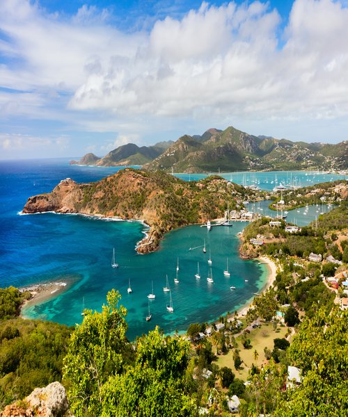 Scenic view of English Harbor in Antigua
